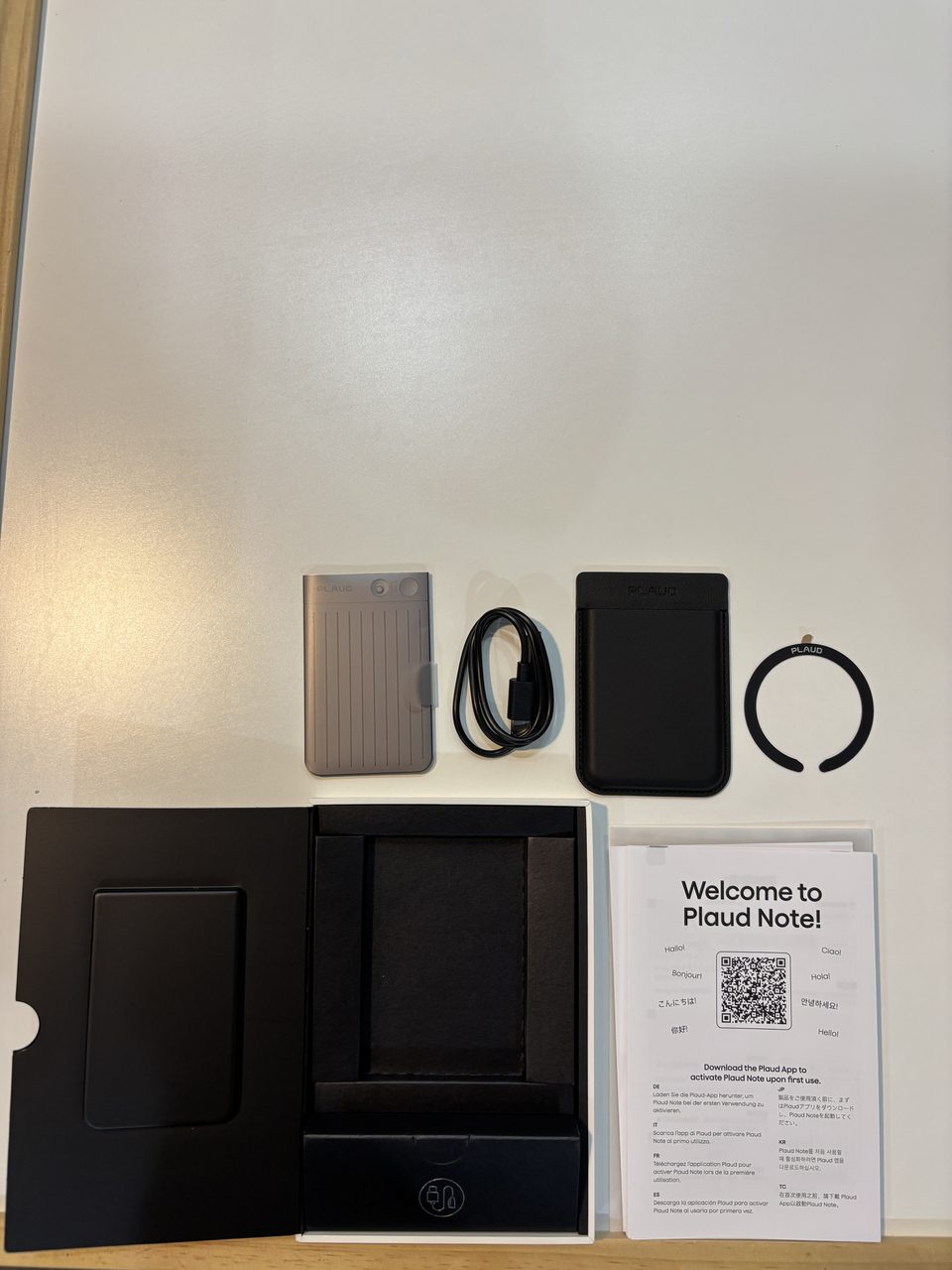 PLAUD Noteの同梱物一式