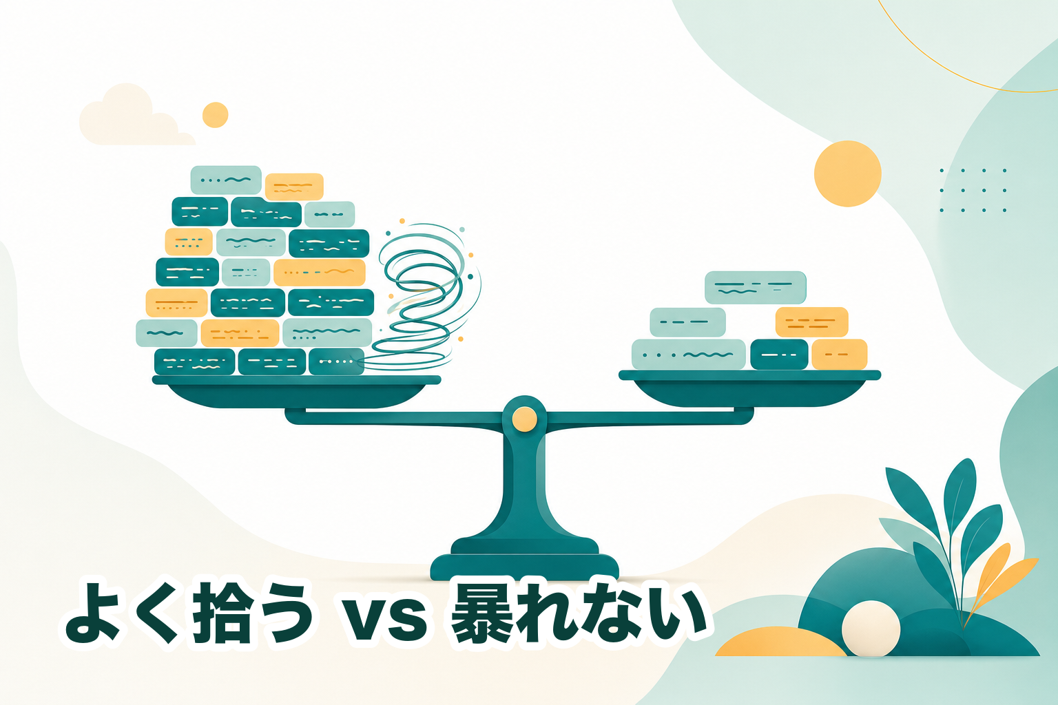 天秤の一方によく拾うが暴走スパイラルを抱えたNotta、もう一方に取りこぼすが安定したPLAUDが乗り、釣り合っている様子